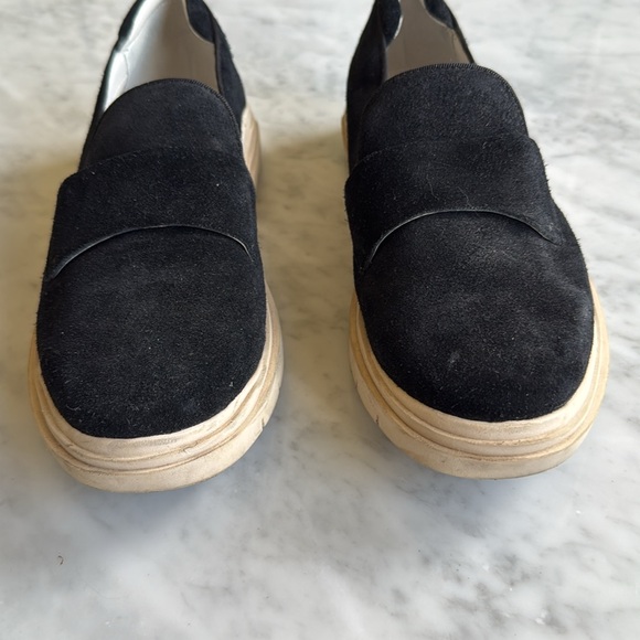 Franco Sarto Metta Black Suede Loafers - Picture 2 of 8